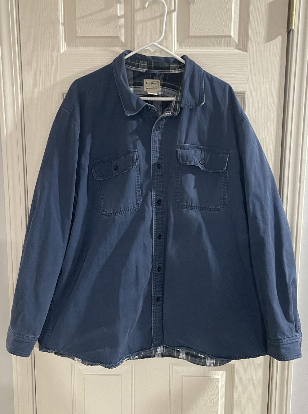 LL BEAN‎ Mens Traditional Fit 100% Cotton Lined Button Up Barn Chore Jacket XXL